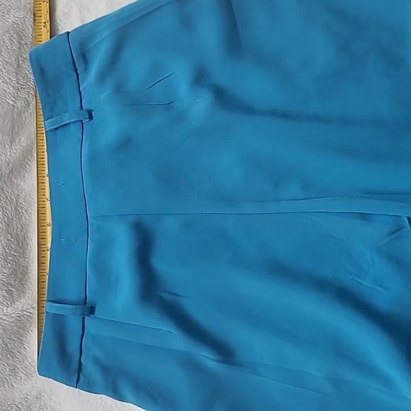 Bright Blue Pleated Trousers - Picture 3 of 6